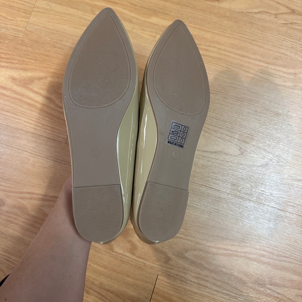 Tan flats size 8